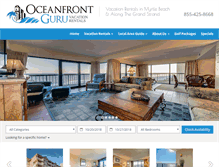 Tablet Screenshot of oceanfrontguruvacationrentals.com